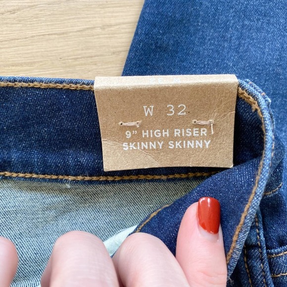 MADEWELL Women's Medium Wash 9" High Riser Skinny Skinny Jeans sz 32 NWT - Picture 10 of 11